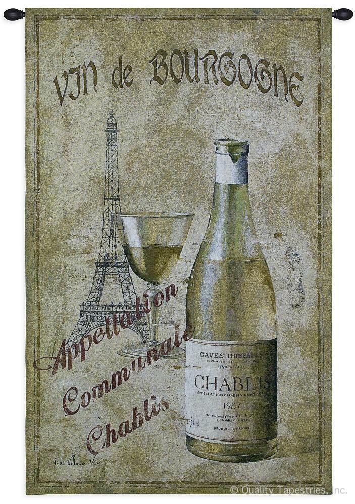 Eiffel Tower White Wine Wall Tapestry C-2334, 1927, 2334-Wh, 2334C, 2334Wh, 27, 30-39Incheswide, 33W, 50-59Inchestall, 53H, Ad, Advertisement, Advertisements, Alcohol, Ancient, Antique, Art, Beige, Bottle, Brown, Carolina, USAwoven, Chablis, Cotton, Eiffel, Erope, Europe, European, Eurupe, Famous, France, Franch, French, Hanging, Light, Old, Olde, Paris, Poster, Posters, Spirits, Tapestries, Tapestry, Tower, Urope, Vertical, Vineyard, Vintage, Wall, White, Wine, Woven, Yellow, tapestries, tapestrys, hangings, and, the