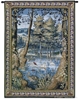 Verdure With Animals Wall Tapestry C-2480, Carolina, USAwoven, Tapestry, Landscape, Lakes, Trees, Blue, Green, Brown, Border, 40-49Incheswide, 50-59Inchestall, Vertical, Cotton, Woven, Wall, Hanging, Tapestries, tapestries, tapestrys, hangings, and, the