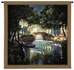 Blue Boat at Night Wall Tapestry - C-2709