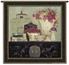 Vintage Still Life With Birdhouse Wall Tapestry C-2735, 2735-Wh, 2735C, 2735Wh, 50-59Inchestall, 50-59Incheswide, 53H, 53W, Art, Ashley, Birdhouse, Botanical, Carolina, USAwoven, Cotton, Floral, Flower, Flowers, Hanging, Life, Oriental, Pedals, Square, Still, Tapestries, Tapestry, Vintage, Wall, With, Woven, tapestries, tapestrys, hangings, and, the