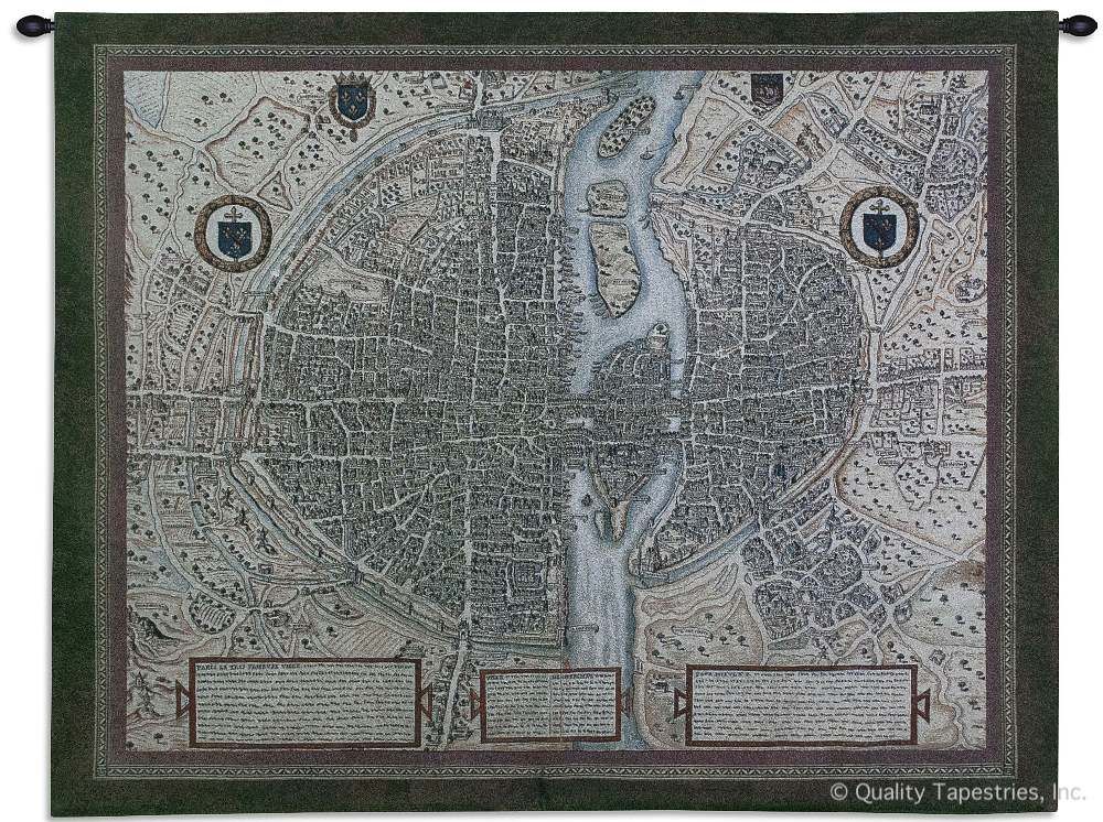 Map of Paris Wall Tapestry C-2764, 2764-Wh, 2764C, 2764Wh, 40-49Inchestall, 42H, 50-59Incheswide, 53W, Antique, Art, Ashley, Carolina, USAwoven, City, Cityscape, Cityscapes, Cotton, Erope, Europe, European, Eurupe, France, Grande, Gray, Hanging, Hemisphere, Hemispheres, Horizontal, Map, Maps, Of, Old, Olde, Overview, Pangea, Paris, Tapestries, Tapestry, Urope, Vintage, Wall, World, Woven, tapestries, tapestrys, hangings, and, the