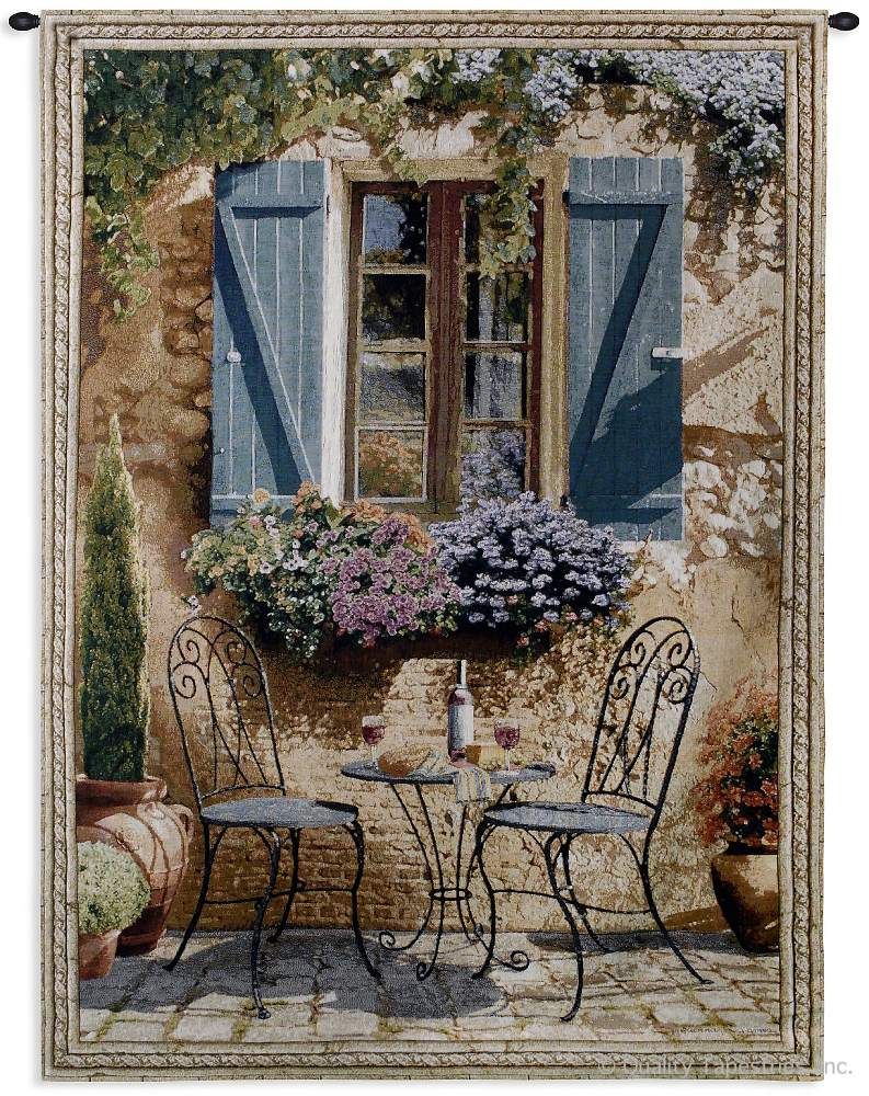 Bistro With Wine Wall Tapestry C-2786, 2786-Wh, 2786C, 2786Wh, 30-39Incheswide, 38W, 50-59Inchestall, 53H, Antique, Art, Ashley, Bistro, Brown, Carolina, USAwoven, Cheese, Cotton, Europe, European, Floral, Flowers, Home, Table, Tapestries, Tapestry, Vertical, Wall, Wine, With, World, Woven, Bestseller, tapestries, tapestrys, hangings, and, the