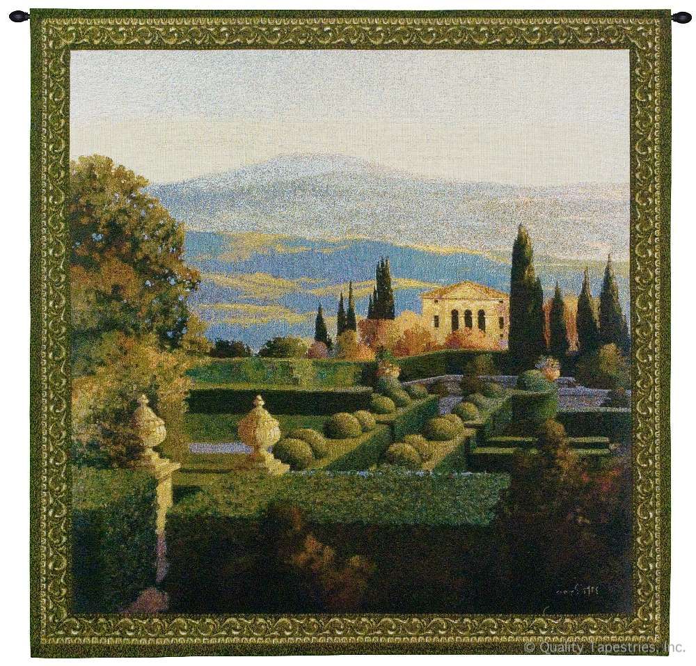 European Villa dOrcia Wall Tapestry C-2850M, 2710-Wh, 2710C, 2710Wh, 2850-Wh, 2850C, 2850Cm, 2850Wh, 30-39Inchestall, 30-39Incheswide, 35H, 35W, 50-59Inchestall, 50-59Incheswide, 53H, 53W, Art, Carolina, USAwoven, Cotton, DOrcia, Earth, Erope, Estate, Europe, European, Eurupe, Field, Gold, Green, Hanging, Home, Landscape, Landscapes, Scene, Tapestries, Tapestry, Urope, Villa, Wall, Woven, tapestries, tapestrys, hangings, and, the