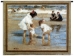 Children Play on the Seashore Wall Tapestry - C-2906