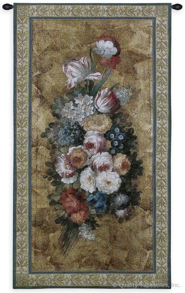 Floral Reflections I Wall Tapestry C-2925, Carolina, USAwoven, Tapestry, Still, Life, Floral, Brown, Pink, Group, 10-29Incheswide, 40-49Inchestall, Vertical, Cotton, Woven, Wall, Hanging, Tapestries, tapestries, tapestrys, hangings, and, the