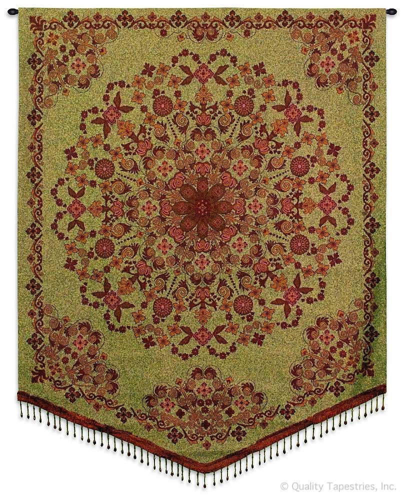 Indian Motif Green & Red Wall Tapestry C-2936, &, 2936-Wh, 2936C, 2936Wh, 40-49Incheswide, 42W, 50-59Inchestall, 53H, Art, Carolina, USAwoven, Cotton, Green, Hanging, Indian, Motif, Other, Red, Tapestries, Tapestry, Vertical, Wall, Woven, tapestries, tapestrys, hangings, and, the