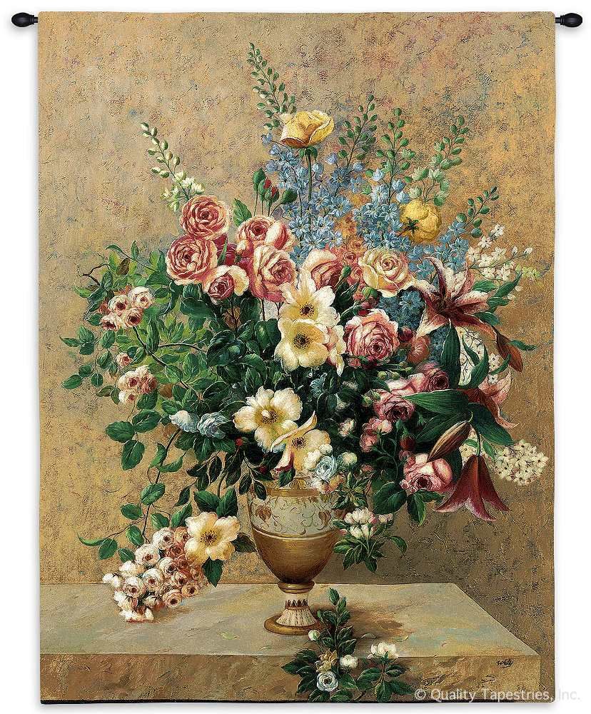 Morning Blossoms Wall Tapestry C-2990, 2990-Wh, 2990C, 2990Wh, 40-49Incheswide, 40W, 50-59Inchestall, 53H, Abstract, Art, Blossoms, Botanical, Carolina, USAwoven, Contemporary, Cotton, Floral, Flower, Flowers, Gray, Green, Grey, Hanging, Light, Morning, Pedals, Pink, Tapastry, Tapestries, Tapestry, Tapistry, Vertical, Wall, Woven, tapestries, tapestrys, hangings, and, the
