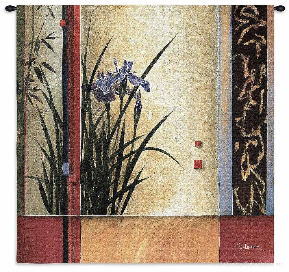 Li-Leger Garden Gateway Wall Tapestry C-3024, 3024-Wh, 3024C, 3024Wh, 50-59Inchestall, 50-59Incheswide, 53H, 53W, Abstract, Art, Beige, Botanical, Brown, Carolina, USAwoven, Contemporary, Cotton, Floral, Flower, Flowers, Garden, Gateway, Hanging, Li-Leger, Modern, Pedals, Square, Tapestries, Tapestry, Wall, Woven, tapestries, tapestrys, hangings, and, the