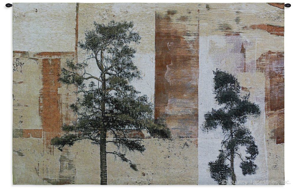 Parchment Trees II Wall Tapestry C-3032, Carolina, USAwoven, Tapestry, Abstract, Trees, Cream, Brown, Green, 50-59Incheswide, 30-39Inchestall, Horizontal, Cotton, Woven, Wall, Hanging, Tapestries, tapestries, tapestrys, hangings, and, the