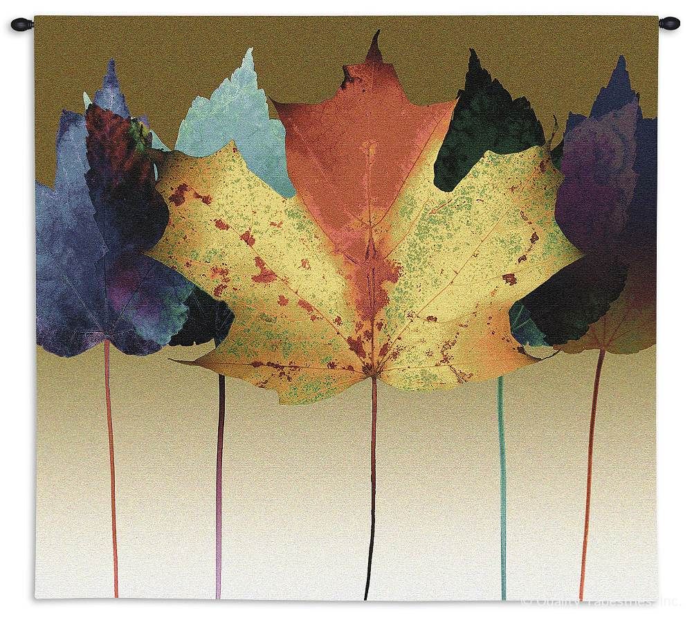 Leaf Dance I Wall Tapestry C-3038, 3038-Wh, 3038C, 3038Wh, 50-59Inchestall, 50-59Incheswide, 53H, 53W, Abstract, Art, Beige, Blue, Botanical, Carolina, USAwoven, Contemporary, Cotton, Dance, Floral, Flower, Flowers, Hanging, I, Leaf, Modern, Pedals, Square, Tapastry, Tapestries, Tapestry, Tapistry, Wall, Woven, Yellow, tapestries, tapestrys, hangings, and, the