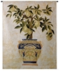 Italian Lemon Tree Wall Tapestry C-3051, Carolina, USAwoven, Tapestry, Trees, Urn, Floral, Yellow, Blue, 40-49Incheswide, 50-59Inchestall, Vertical, Cotton, Woven, Wall, Hanging, Tapestries, tapestries, tapestrys, hangings, and, the