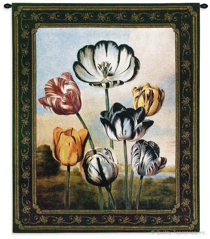 Temple of Flora Wall Tapestry C-3079M, 30-39Incheswide, 3079-Wh, 3079C, 3079Cm, 3079Wh, 3080-Wh, 3080C, 3080Wh, 35W, 40-49Inchestall, 40-49Incheswide, 42H, 44W, 50-59Inchestall, 53H, Art, Botanical, Carolina, USAwoven, Cotton, Dark, Flora, Floral, Flower, Flowers, Hanging, Of, Pedals, Tapestries, Tapestry, Temple, Vertical, Wall, White, Woven, tapestries, tapestrys, hangings, and, the