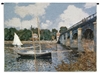 Bridge at Argenteuil Wall Tapestry C-3083, Carolina, Ashley, USAwoven, Tapestry, Coastal, Famous, Pieces, Blue, Green, Boats, 50-59Incheswide, 40-49Inchestall, Horizontal, Cotton, Woven, Wall, Hanging, Tapestries, tapestries, tapestrys, hangings, and, the