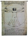 Leonardo da Vinci Vitruvian Man Wall Tapestry - C-3100