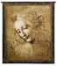 Leonardo da Vinci Artistic Womans Face Wall Tapestry - C-3101
