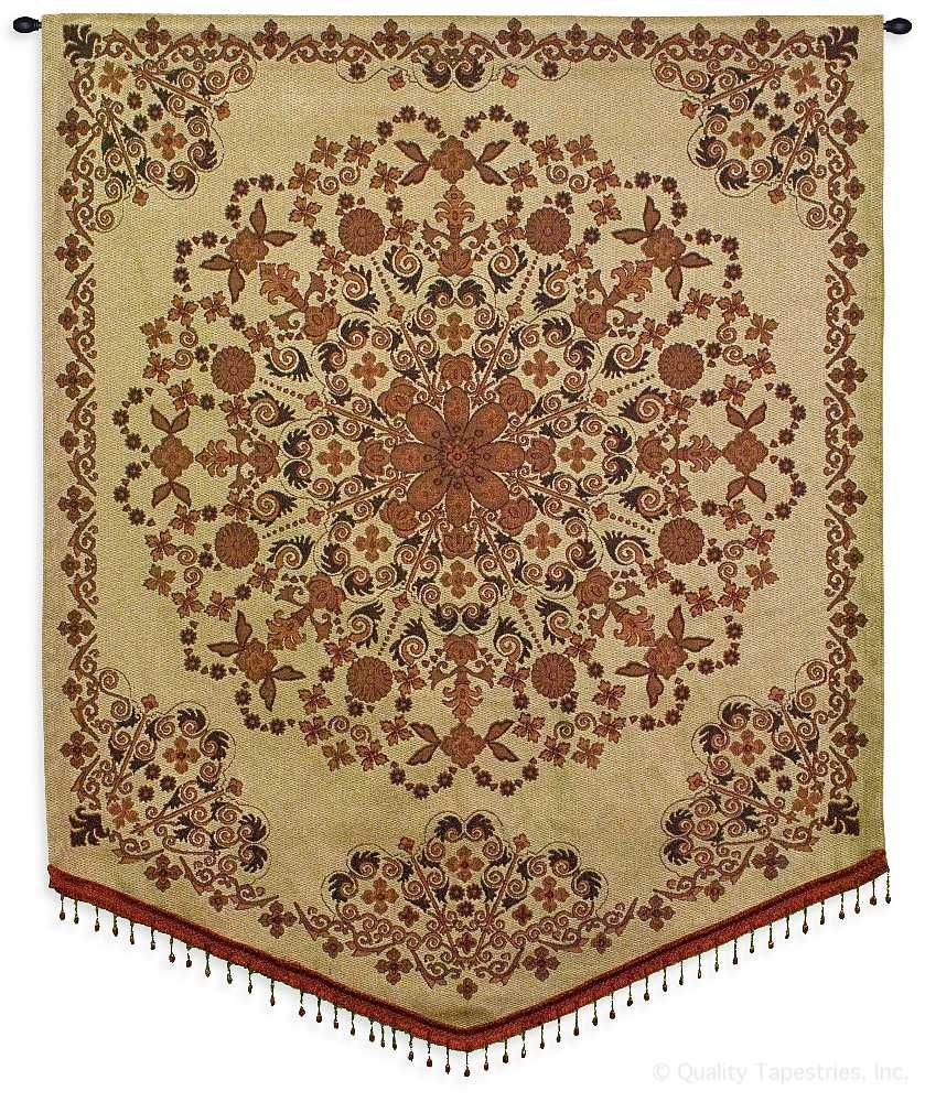Indian Medallion Motif Wall Tapestry C-3104, 3104-Wh, 3104C, 3104Wh, 40-49Incheswide, 42W, 50-59Inchestall, 53H, Art, Brown, Carolina, USAwoven, Complex, Cotton, Design, Designs, Hanging, Indian, Intricate, Medallion, Motif, Pattern, Patterns, Shapes, Tapestries, Tapestry, Textile, Vertical, Wall, Woven, tapestries, tapestrys, hangings, and, the