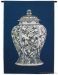 Oriental Blue I Vase Jar Wall Tapestry - C-3154