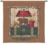 Northern Exposure II Wall Tapestry C-3203, Carolina, USAwoven, Tapestry, Animal, Brown, Green, Bear, Group, 10-29Incheswide, 10-29Inchestall, Square, Cotton, Woven, Wall, Hanging, Tapestries, tapestries, tapestrys, hangings, and, the