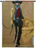 Were Comin Thru Wall Tapestry C-3232, Carolina, USAwoven, Tapestry, Southwestern, Yellow, Beige, Brown, Cowgirl, 30-39Incheswide, 50-59Inchestall, Vertical, Cotton, Woven, Wall, Hanging, Tapestries, tapestries, tapestrys, hangings, and, the