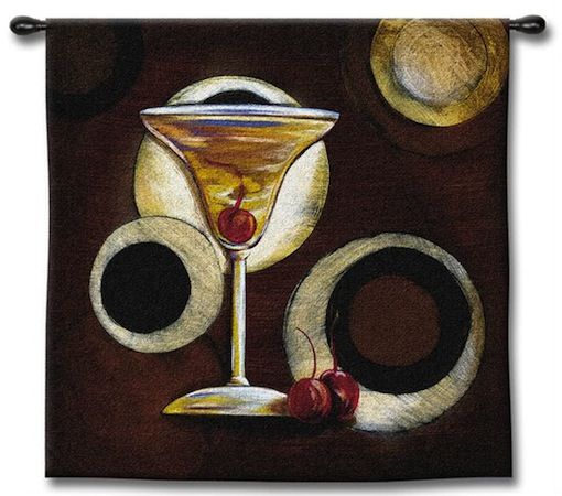 Martini II Wall Tapestry C-3235, 30-39Inchestall, 30-39Incheswide, 3235-Wh, 3235C, 3235Wh, 36H, 36W, Abstract, Alcohol, Art, Brown, Carolina, USAwoven, Cocktail, Contemporary, Cotton, Dark, Group, Hanging, Ii, Martini, Modern, Red, Spirits, Square, Tapastry, Tapestries, Tapestry, Tapistry, Vineyard, Wall, Wine, Woven, tapestries, tapestrys, hangings, and, the
