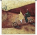 Abstract Tandem Bicycle Wall Tapestry - C-3414