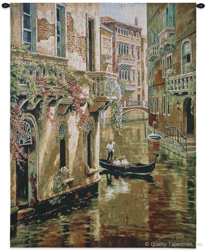 Afternoon Chat Venetian Wall Tapestry C-3427, 30-39Incheswide, 3427-Wh, 3427C, 3427Wh, 38W, 50-59Inchestall, 50H, Afternoon, Art, Brown, Canals, Carolina, USAwoven, Chat, Cityscape, Cotton, Erope, Europe, European, Eurupe, Gondola, Hanging, Italian, Italy, Tapestries, Tapestry, Urope, Venetian, Venice, Vertical, Wall, Waterways, Woven, Woven, Bestseller, tapestries, tapestrys, hangings, and, the