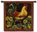 Rooster Rustic Red Abstract Wall Tapestry - C-3563