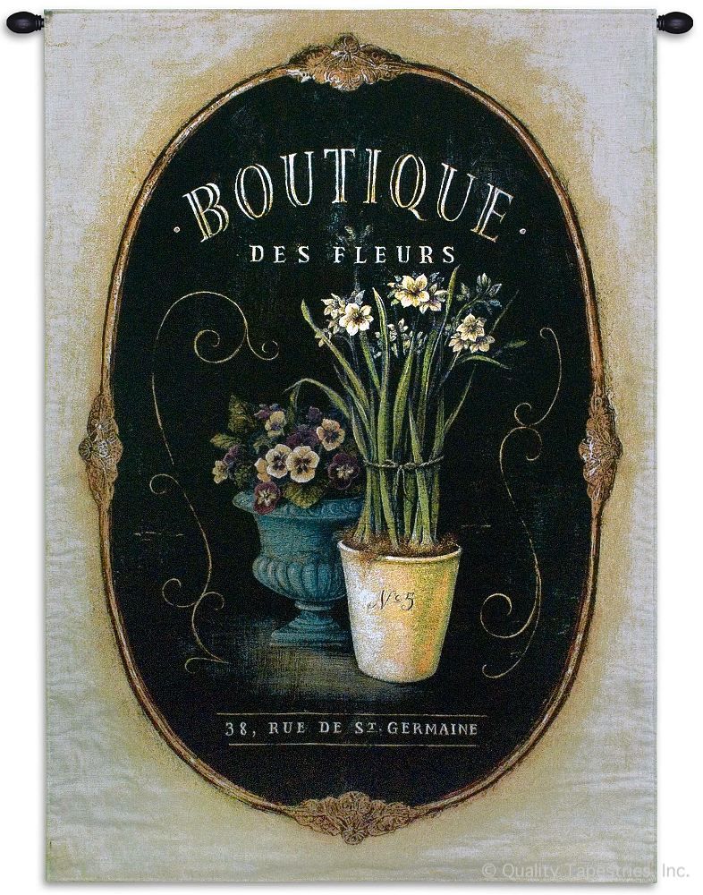 Floral Boutique Wall Tapestry C-3585, 30-39Incheswide, Ashley, 3585-Wh, 3585C, 3585Wh, 38W, 50-59Inchestall, 53H, Ancient, Antique, Art, Black, Boutique, Carolina, USAwoven, Cotton, Des, Famous, Fleurs, Floral, Flower, Hanging, Old, Olde, Poster, Tapestries, Tapestry, Vertical, Vintage, Wall, White, World, Woven, tapestries, tapestrys, hangings, and, the