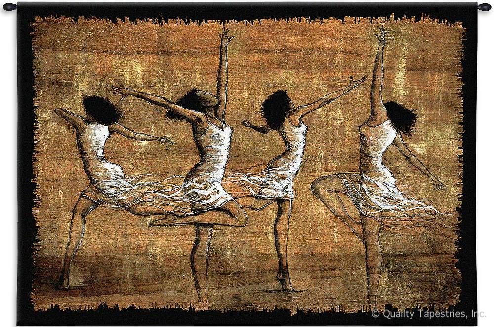 Beautiful view of Elaborate Ballerina Wall Tapestry With Textured Pattern
