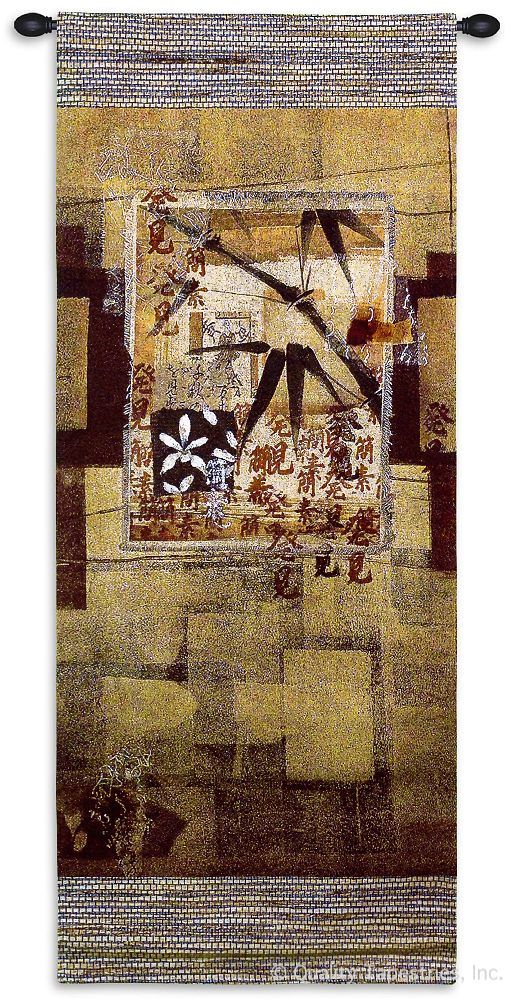 Bamboo Inspirations I Wall Tapestry C-3632, 10-29Incheswide, 23W, 3632-Wh, 3632C, 3632Wh, 50-59Inchestall, 52H, Art, Asia, Asian, Bamboo, Brown, Carolina, USAwoven, Cotton, Group, Hanging, I, Inspirations, Japanese, Orange, Orient, Oriental, Tapestries, Tapestry, Vertical, Wall, Woven, tapestries, tapestrys, hangings, and, the