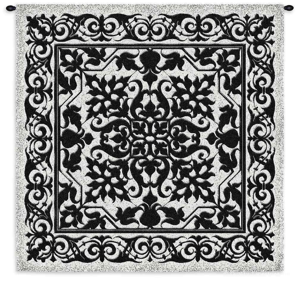 Iron Work Black & White Wall Tapestry C-3674, &, 3674-Wh, 3674C, 3674Wh, 50-59Inchestall, 50-59Incheswide, 53H, 53W, Architectural, Art, Black, Carolina, USAwoven, Cityscape, Complex, Cotton, Cream, Design, Designs, Hanging, Intricate, Iron, Ironwork, Pattern, Patterns, Shapes, Square, Tapestries, Tapestry, Textile, Wall, White, Work, Woven, tapestries, tapestrys, hangings, and, the