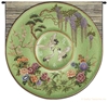Cloisonne Green Asian Rounded Wall Tapestry C-3678, 3678-Wh, 3678C, 3678Wh, 50-59Inchestall, 50-59Incheswide, 52H, 52W, Animal, Art, Asia, Asian, Carolina, USAwoven, Chinese, Cloisonne, Cotton, Floral, Green, Group, Hanging, Jade, Japanese, Orient, Oriental, Rounded, Square, Tapestries, Tapestry, Wall, Woven, tapestries, tapestrys, hangings, and, the