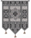 Indian Black & White Motif Wall Tapestry - C-3682