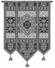 Indian Black & White Motif Wall Tapestry - C-3682
