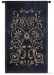 Scrolling Motif Blue Textured Wall Tapestry - C-3701