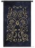 Scrolling Motif Blue Textured Wall Tapestry C-3701, 30-39Incheswide, 32W, 3701-Wh, 3701C, 3701Wh, 50-59Inchestall, 53H, Art, Blue, Carolina, USAwoven, Complex, Cotton, Dark, Design, Designs, Gold, Group, Hanging, Intricate, Motif, Pattern, Patterns, Scrolling, Shapes, Tapestries, Tapestry, Textile, Textured, Vertical, Wall, Woven, tapestries, tapestrys, hangings, and, the