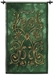 Scrolling Motif Green Textured Wall Tapestry - C-3709