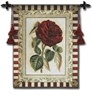 Red Rose I Country Kitchen Wall Tapestry C-3729, 10-29Incheswide, 26W, 30-39Inchestall, 33H, 3729-Wh, 3729C, 3729Wh, Art, Botanical, Carolina, USAwoven, Cotton, Country, Floral, Flower, Flowers, Group, Hanging, I, Kitchen, Pedals, Red, Rose, Tapestries, Tapestry, Vertical, Wall, White, Woven, tapestries, tapestrys, hangings, and, the
