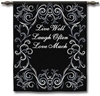 Live Well Black Wall Tapestry C-3897, 10-29Incheswide, 26W, 30-39Inchestall, 32H, 3897-Wh, 3897C, 3897Wh, Art, Black, Carolina, USAwoven, Cotton, Hanging, Laugh, Live, Love, Much, Often, Other, Tapestries, Tapestry, Vertical, Wall, Well, Woven, tapestries, tapestrys, hangings, and, the