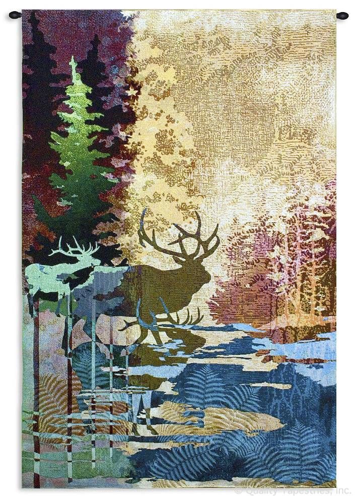 Silhouettes Among the Trees Wall Tapestry C-4018M, 30-39Incheswide, 36W, 3899-Wh, 3899C, 3899Wh, 4018-Wh, 4018C, 4018Cm, 4018Wh, 50-59Inchestall, 50-59Incheswide, 52H, 53W, 80-99Inchestall, 83H, Abstract, Animal, Animals, Art, Big, Brown, Carolina, USAwoven, Contemporary, Cotton, Ghosts, Hanging, Hunting, Large, Lodge, Modern, Mountain, Mountains, Of, Purple, Really, Red, Rustic, Tall, Tapastry, Tapestries, Tapestry, Tapistry, The, Timbers, Vertical, Wall, Woods, Woven, rustic, elk, moose, lodge, tapestries, tapestrys, hangings, and, the