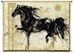 Lepa Zena Black Horse Wall Tapestry - C-4055