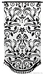 Black & White Motif Wall Tapestry - C-4060