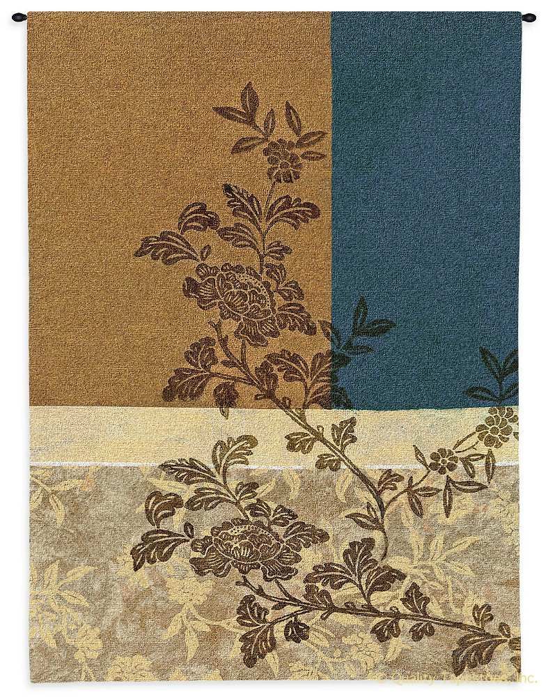 Peony Branch Wall Tapestry C-4088, 40-49Incheswide, 4088-Wh, 4088C, 4088Wh, 40W, 50-59Inchestall, 53H, Abstract, Art, Blue, Botanical, Branch, Brown, Carolina, USAwoven, Contemporary, Cotton, Floral, Flower, Flowers, Hanging, Modern, Pedals, Peony, Tapastry, Tapestries, Tapestry, Tapistry, Vertical, Vvv, Wall, Woven, tapestries, tapestrys, hangings, and, the