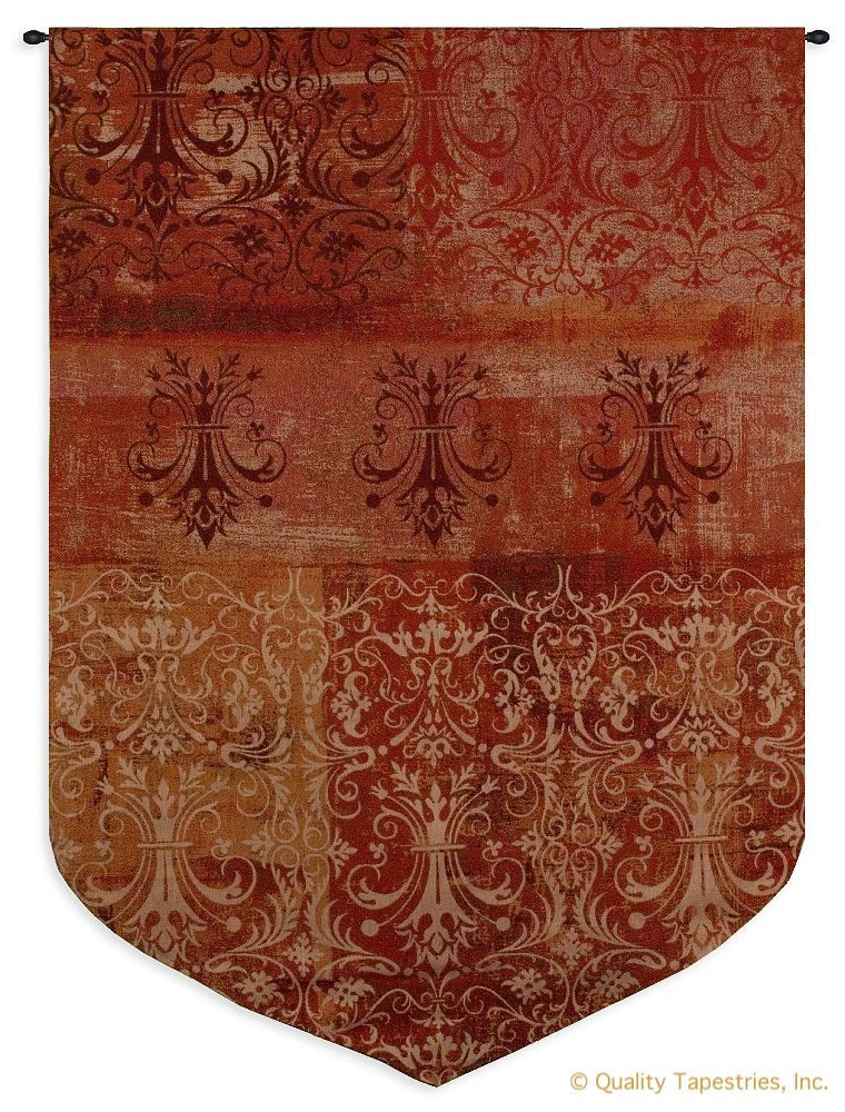 Damask Red Arabian Wall Tapestry C-4104, 40-49Incheswide, 4104-Wh, 4104C, 4104Wh, 43W, 60-69Inchestall, 63H, Arabian, Art, Bold, Carolina, USAwoven, Complex, Cotton, Damask, Design, Designs, Hanging, Intricate, Orange, Pattern, Patterns, Red, Shapes, Tapestries, Tapestry, Textile, Vertical, Wall, Woven, tapestries, tapestrys, hangings, and, the