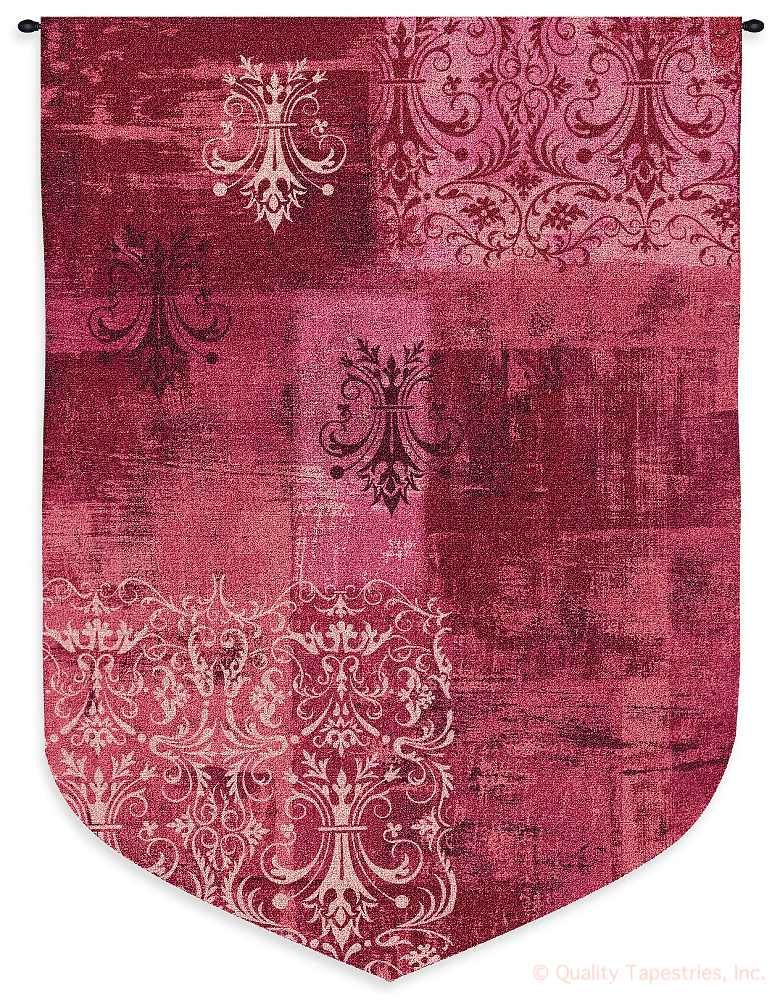 Damask Wineberry Arabian Wall Tapestry C-4105, 40-49Incheswide, 4105-Wh, 4105C, 4105Wh, 43W, 60-69Inchestall, 63H, Arabian, Art, Bold, Carolina, USAwoven, Complex, Cotton, Damask, Design, Designs, Hanging, Intricate, Pattern, Patterns, Red, Shapes, Tapestries, Tapestry, Textile, Vertical, Wall, Wineberry, Woven, tapestries, tapestrys, hangings, and, the