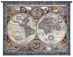 Antique Map Old World Blue Wall Tapestry - C-4117