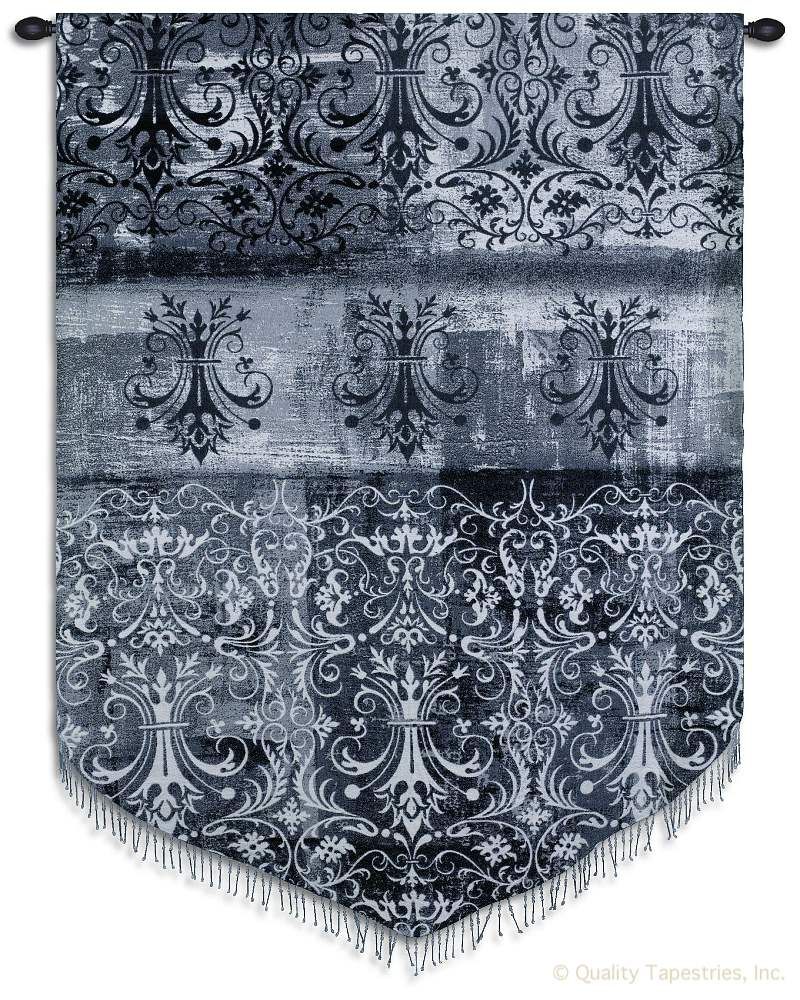 Damask Gray Arabian Wall Tapestry C-4134, 40-49Incheswide, 4134-Wh, 4134C, 4134Wh, 43W, 60-69Inchestall, 63H, Arabian, Art, Carolina, USAwoven, Complex, Cotton, Damask, Design, Designs, Gray, Grey, Hanging, Intricate, Pattern, Patterns, Shapes, Tapestries, Tapestry, Textile, Vertical, Wall, Woven, tapestries, tapestrys, hangings, and, the