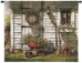 Rustic Barn Wheelbarrow Wall Tapestry - C-4300