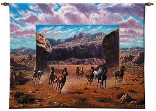 Running Wild Wall Tapestry C-4790M, 10-29Inchestall, 26H, 30-39Incheswide, 3360-Wh, 3360C, 3360Wh, 34W, 40-49Inchestall, 40H, 4790-Wh, 4790C, 4790Cm, 4790Wh, 50-59Incheswide, 54W, America, American, Animal, Animals, Art, Blue, Brown, Carolina, USAwoven, Cotton, Cowboy, Desert, Hanging, Horizontal, Horses, Indian, Native, Running, Southwest, Southwestern, Tapastry, Tapestries, Tapestry, Tapistry, Wall, Western, Wild, Woven, tapestries, tapestrys, hangings, and, the