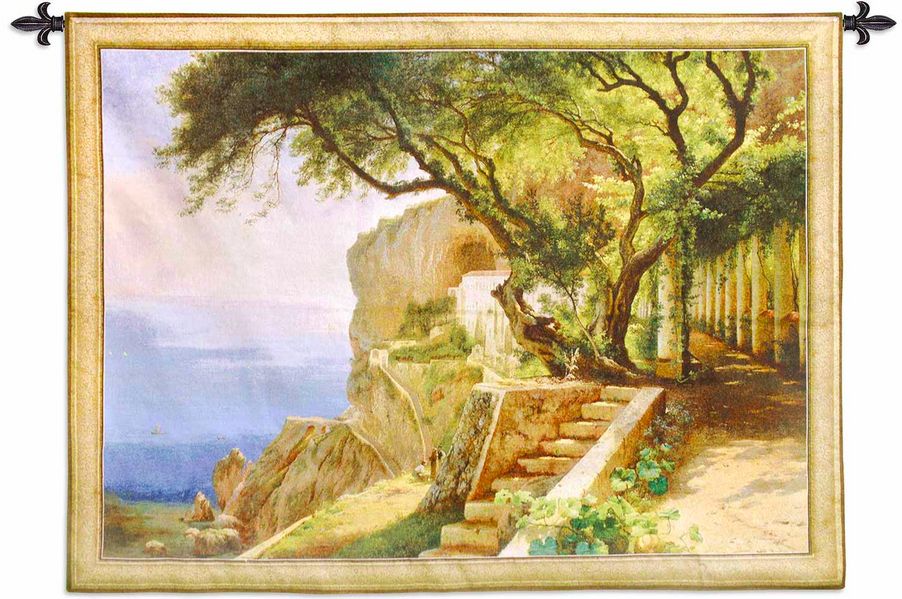 Pergola in Amalfi Italy Wall Tapestry C-5242M, 30-39Inchestall, 39H, 50-59Inchestall, 50-59Incheswide, 5242-Wh, 5242C, 5242Cm, 5242Wh, 5243-Wh, 5243C, 5243Wh, 52H, 53W, 60-69Incheswide, 67W, Amalfi, Art, Blue, Brown, Carolina, USAwoven, Cotton, Erope, Europe, European, Eurupe, Hanging, Hhh, Horizontal, In, Italian, Italy, Light, Pergola, Tapestries, Tapestry, Urope, Wall, Woven, tapestries, tapestrys, hangings, and, the